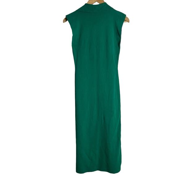 A.L.C. Taylor Knit Green Sleeveless Collared Midi Dress Size XS - Picture 10 of 13